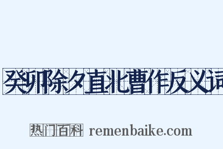 癸卯除夕直北曹作反义词是什么意思的图片